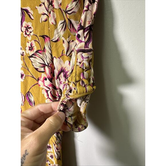 Kachel x Anthropologie Thea Midi Dress 4 Yellow Vintage Floral Cottage Core‎ - Picture 3 of 7